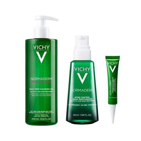 Paquete de cuidado de la piel VICHY Normaderm Daily Acne Face Wash + Hidratante