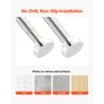 thumbnail image 2 of VEVOR Shower Curtain Rod,28-76 Inches, 1 Inch Diameter Adjustable Spring Tension Stainless Steel Telescoping Rod with Holders, No Drilling Non-Slip for Bathroom, Closet, Window, Room Divider, Silver, 2 of 9