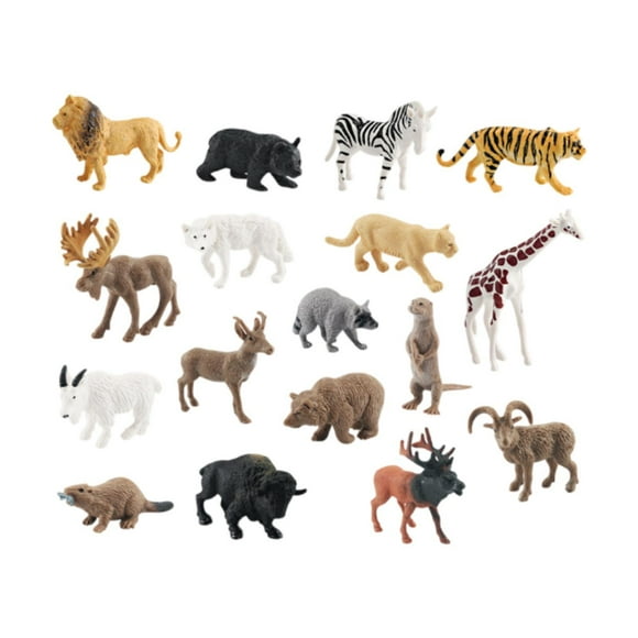 17 piezas Figuras de animales de símbos de simualización PVC Crafts Realistic Jumbo Animals Kids Educational juguete Pascua regalo de cumpleaños
