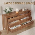 thumbnail image 5 of 3 Piece Furniture Bedroom Set，6-Drawer Dresser And 2 Nightstands,Brown, 5 of 9