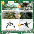 thumbnail image 6 of LAMPHOME 9FT Pre-Lit PE/PVC Tree - 1100 UL Lights, 3451 Tips, 4-Part Hinged, Metal Stand for Winter Décor, 6 of 8