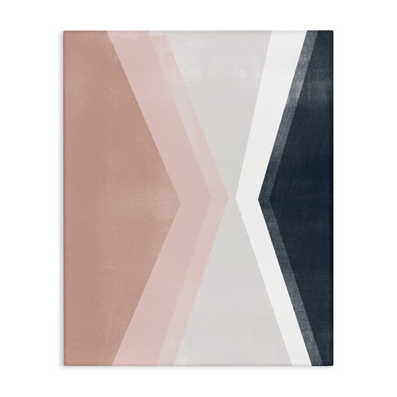 Stupell Industries Modern Asymmetrical Angles Mirrored Pink Blue Shape Abstraction Canvas Art, 16 x 20, by June Erica Vess