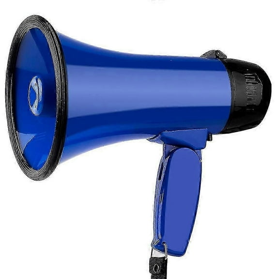 Portable Megaphone Bullhorn 25 Watt with Siren & Alarm Modes, 800ft Range