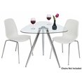 thumbnail image 1 of Mango Steam Lisbon 3-Sided Bistro Table with Tempered Glass Triangle Top, Chrome (1 Count), 1 of 3