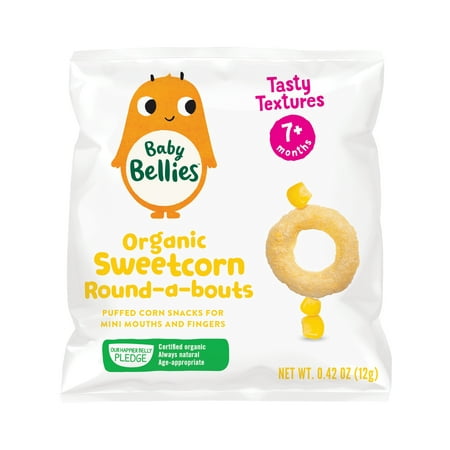 Photo 1 of ***18pack***tle Bellies Baby Bellies Organic Sweetcorn Round-a-bouts Snack, 0.42 oz Bag