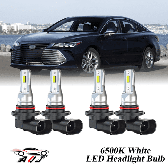 Compatible with Toyota Avalon 2013-2019 LED Headlight Bulbs KIT High Low Beam Combo (Pack of 4) , 6500K White 10,000LM Super Bright, Plug and Play