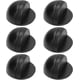 thumbnail image 1 of Tope y deflector de puerta de acero inoxidable de 6 piezas con tope de goma (negro), 1 of 5