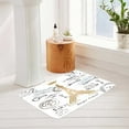 thumbnail image 3 of Paris Eiffel Tower Bath Rugs, Golden Lettering European French Crown Retro Stamp Art Bath Mats, Non Slip Flannel Fast Dry Absorbent Water Bathroom Rug, Bedroom Kitchen Indoor Outdoor 17x29 in, 3 of 4