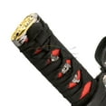 thumbnail image 2 of 2Pcs Universal Black Red Samurai Headrest Handles Hand Grip Grab Pull Rear Seat, 2 of 9