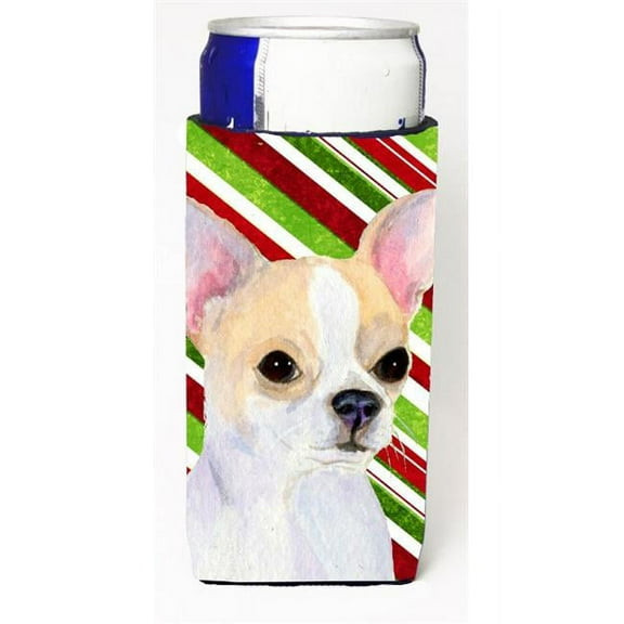 Caroline's Treasures SS4543MUK Chihuahua Candy Cane Holiday Christmas Ultra Beverage Insulators for slim cans SS4543MUK,
