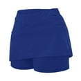 thumbnail image 3 of Womens Tennis Skirt with Shorts Liner - High Waist Athletic Skort for Yoga/Running - Quick Dry Fabric, Elastic Waist, S-XXXXXL Sizes, 3 of 5