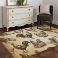 thumbnail image 3 of Farm Chicken Area Rugs 3x5 ft Country Rustic Rooster Hen Retro Farmhouse Washable Rug Non Slip Indoor Carpet Absorbent Floor Mat for Living Room Bedroom Dining Room, 3 of 9
