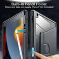 thumbnail image 5 of JETech Rotating Case for iPad 9/8/7 (10.2-Inch, 2021/2020/2019 Model, 9th/8th/7th Generation) with Pencil Holder, 360 Degree Rotation Protective Stand Cover Clear Back, Auto Wake/Sleep (Space Gray), 5 of 7
