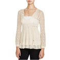 thumbnail image 1 of Free People Mujer Knir Pullover Blusa, Beige, Small Free People Pull-over, 1 of 2