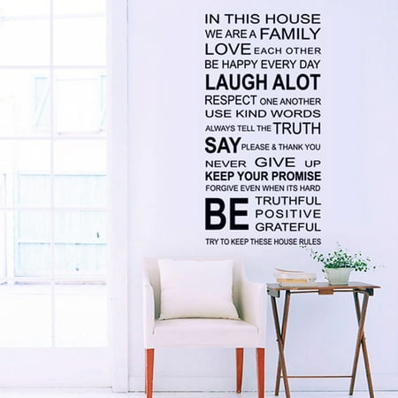 Family Living Room Decor Removable Vinyl Decal Wall Sticker Quotes Family Mural For Living Room Bedroom Home Decor ()