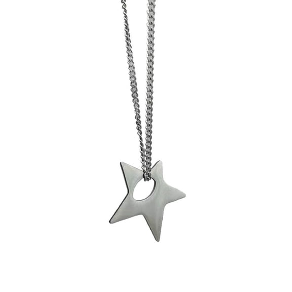Tizuqe Sweet Cool Y2k Irregular Star Pentagram Pendant Necklace Fashion Punk Hip Hop Necklace for Men Women Jewelry Accessories