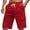 Red, variant on Chiccall Mens Running Cargo Shorts Outdoor Hiking Shorts Casual Summer Elastic Waist Drawstring Lounge Shorts