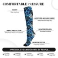 thumbnail image 3 of Lsque Turtle，Shell Algae Starfish Coral Pattern Sport Compression Socks for Men & Women 15-20 mmHg Knee High Nurse Pregnant Running Medical and Travel Athletic, 3 of 6