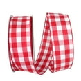 thumbnail image 1 of Reliant Ribbon 93228W-036-40K Celine Plaid Twill Wired Edge Ribbon - White & Red - 2.5 in. x 50 yards, 1 of 1