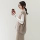 thumbnail image 5 of Chaleco de cachemira a la moda para mujer, suéter nuevo de otoño para mujer, ropa de punto de estilo coreano para mujer, prendas de vestir estéticas con cuello en V, prendas de vestir beige elegantes, 5 of 5