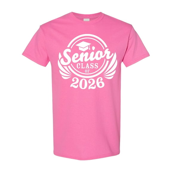 Inktastic Senior Class of 2026 in White with Graduation Cap T-Shirt