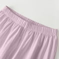 thumbnail image 5 of Lenpel Girls' Summer Pants Children Loose Elastic Waist Cinch Bottom Pull on Lounge Pants Lightweight Casual Trousers, 5 of 6
