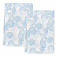 thumbnail image 2 of Ocean Shell Kitchen Towels Set of 2, Summer Coastal Seashells Texture Light Blue Absorbent Dish Towels for Kitchen, Microfiber Hand Towel, Quick Drying Tea Towel for Cleaning Decorative Dishcloths, 2 of 7