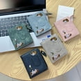 thumbnail image 5 of TAZAG Jeans Style Buckle Wallet Cat Embroidered Canvas Zip Coin Purse, 5 of 5