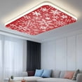 thumbnail image 2 of Winter Snowflake Fluorescent Light Covers Christmas Retro Red Background Magnetic Light Filters Ceiling Lighting Panel Shade for Classroom Office Home 2 x 4 ft, 2 Pack, 2 of 9