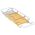 thumbnail image 4 of ToiletTree Products Stainless Steel & Bamboo Bathtub Caddy - High-Quality Bathtub Shelf to Hold Books, Candles, Phones and More - Luxury Bathtub Tray Table for Bathroom Accessories, 4 of 6