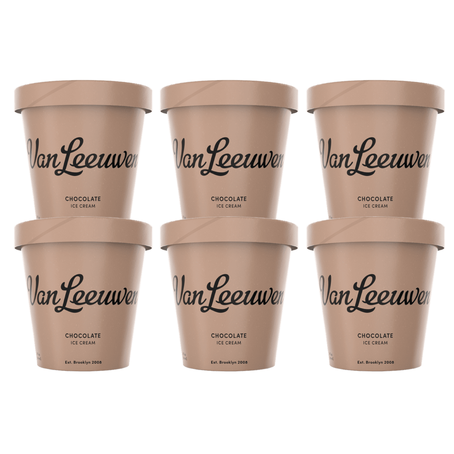 Van Leeuwen Chocolate Ice Cream Pint (6 Count)