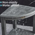 thumbnail image 3 of Banco de ducha KaimuBench impermeable gris HDPS con estante de almacenamiento, 3 of 6
