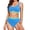 D199/Blue, variant on Womens Bikini Sets Women High Waisted Bikini Push Up Two Piece Swimsuits Vintage Retro Ruched Print Bikini Set 2026 Retro Swimsuit
