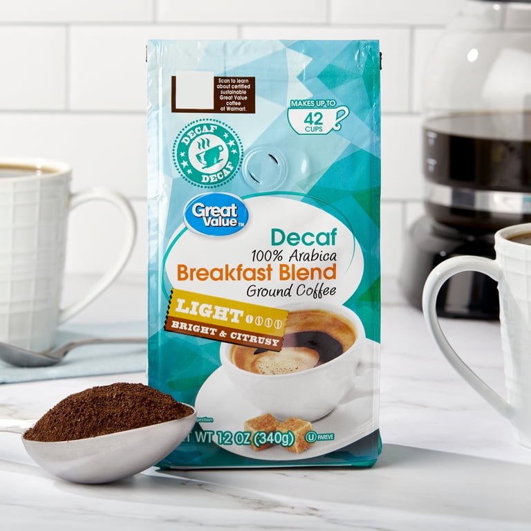 Dazbog Decaf Babushka Blend Coffee - Medium Roast, 11 Oz Ground, Pack Of 6, Vacuum Sealed