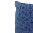 thumbnail image 3 of 20 X 14 Inch Knitted Pillow, Soft Polyester Fiber Fill, Navy Blue - Saltoro Sherpi, 3 of 5