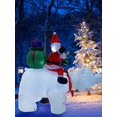 thumbnail image 4 of Papá Noel inflable, oso de peluche inflable para decoración de interiores y exteriores, muñeco inflable navideño inflable para uso diario, 2 m, 4 of 5