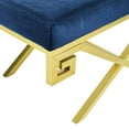 thumbnail image 5 of Modway Rove Velvet Bench in Gold and Navy, 5 of 6