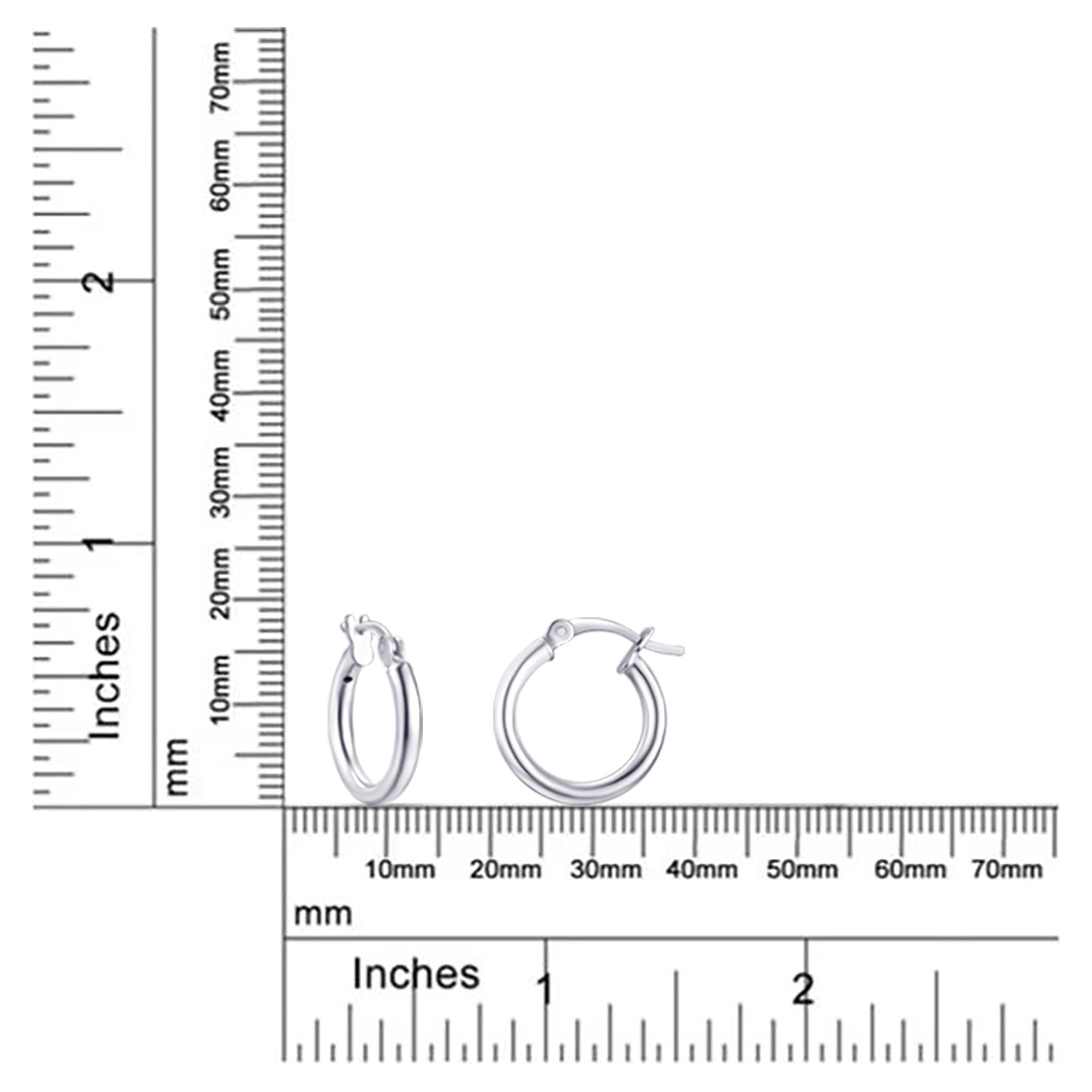 Brilliance Fine Jewelry Duo Hoop Earring Set in Sterling Silver 15MM