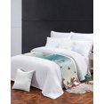 thumbnail image 2 of Bed Runner Scarf King Size, Teal Christmas Stain Bed Runners & Scarves for Foot of Beds, Xmas Snowman Truck Tree Balls Decorative Bedding Runner Scarf for Hotel Home Bedroom, 2 of 6
