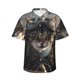 thumbnail image 1 of Fotbe Pilot Cat In Vintage Plane Camisa Hawaiana para Hombre Unisex – Camisa Casual de Verano con Botones de Manga Corta de Algodón y Lino,XX-Large, 1 of 7