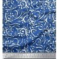 thumbnail image 1 of Soimoi Blue Rayon Fabric Blocks Block Fabric Prints By Yard 42 Inch Wide, 1 of 2