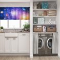 thumbnail image 5 of LALILO Kitchen Curtain Valance Galaxy Nasa Galaxy Blue Rod Pocket Window Curtain 52"x 18" Set of 2, 5 of 5