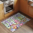 thumbnail image 2 of Entryway Rug 2'x3', Blue Purple Gnomes Small Rug for Kitchen Bathroom Door Mat Indoor Entrance, Spring Hydrangea Flower Leaf Green Plaid Non-Slip Area Rugs Floor Mats Carpet Front Door Rugs, 2 of 8