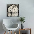 thumbnail image 5 of FANNA Art Vintage Retro Forest Lake Swan Bird Portrait Animals Wilderness Illustrations Fine Art Wildlife Relax/Calm Sepia Duotone for Living Room, Bedroom, Office 12x12 in, 5 of 5