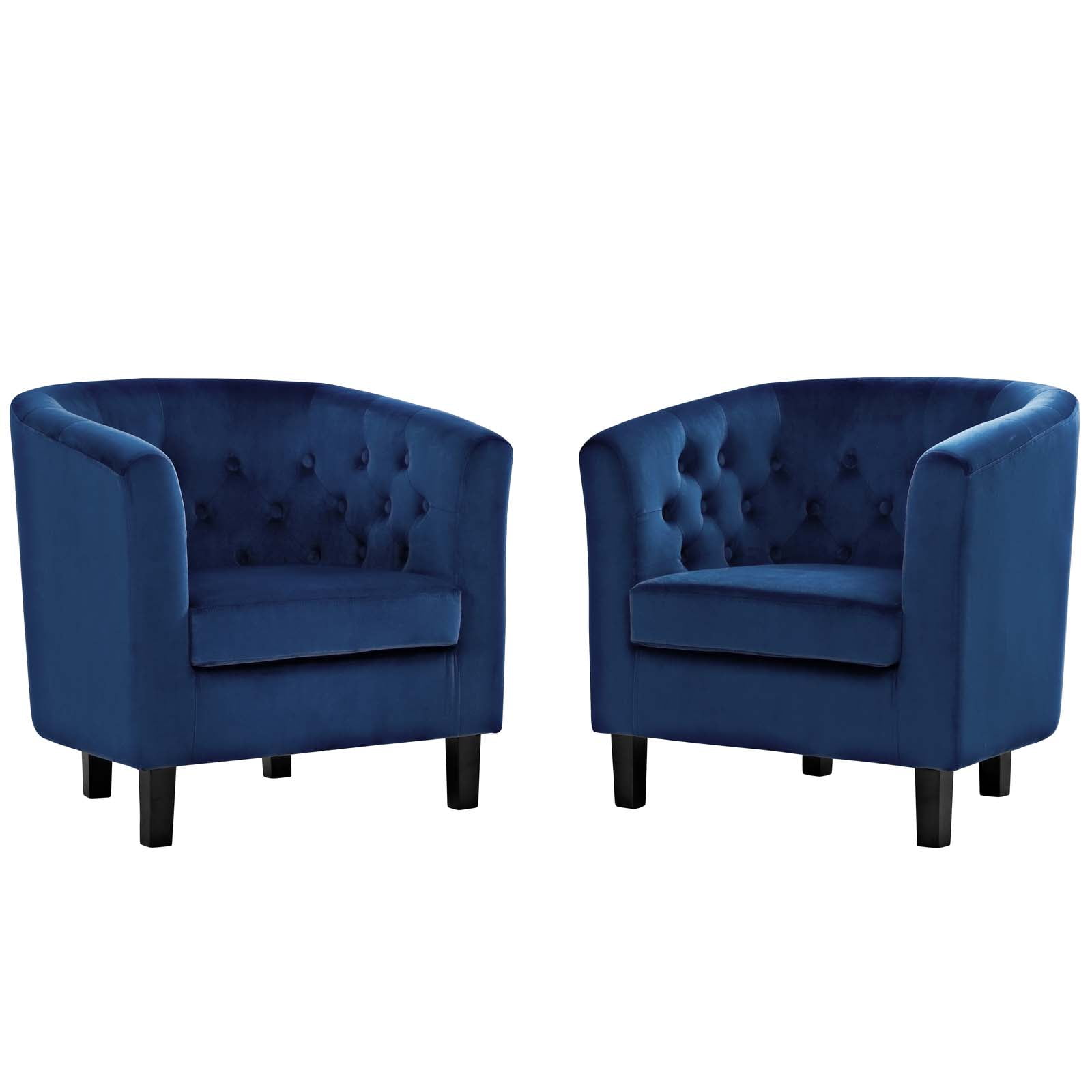 Mod Uptown Chesterfield Chair, Navy Blue - Walmart.com ...