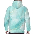 thumbnail image 7 of Uemuo Blue Marble Pattern Men's Hoodie - Casual Pullover Hoodie with Kangaroo Pocket, Stylish Hooded Sweatshirt for Everyday Wear-XX-Large, 7 of 7