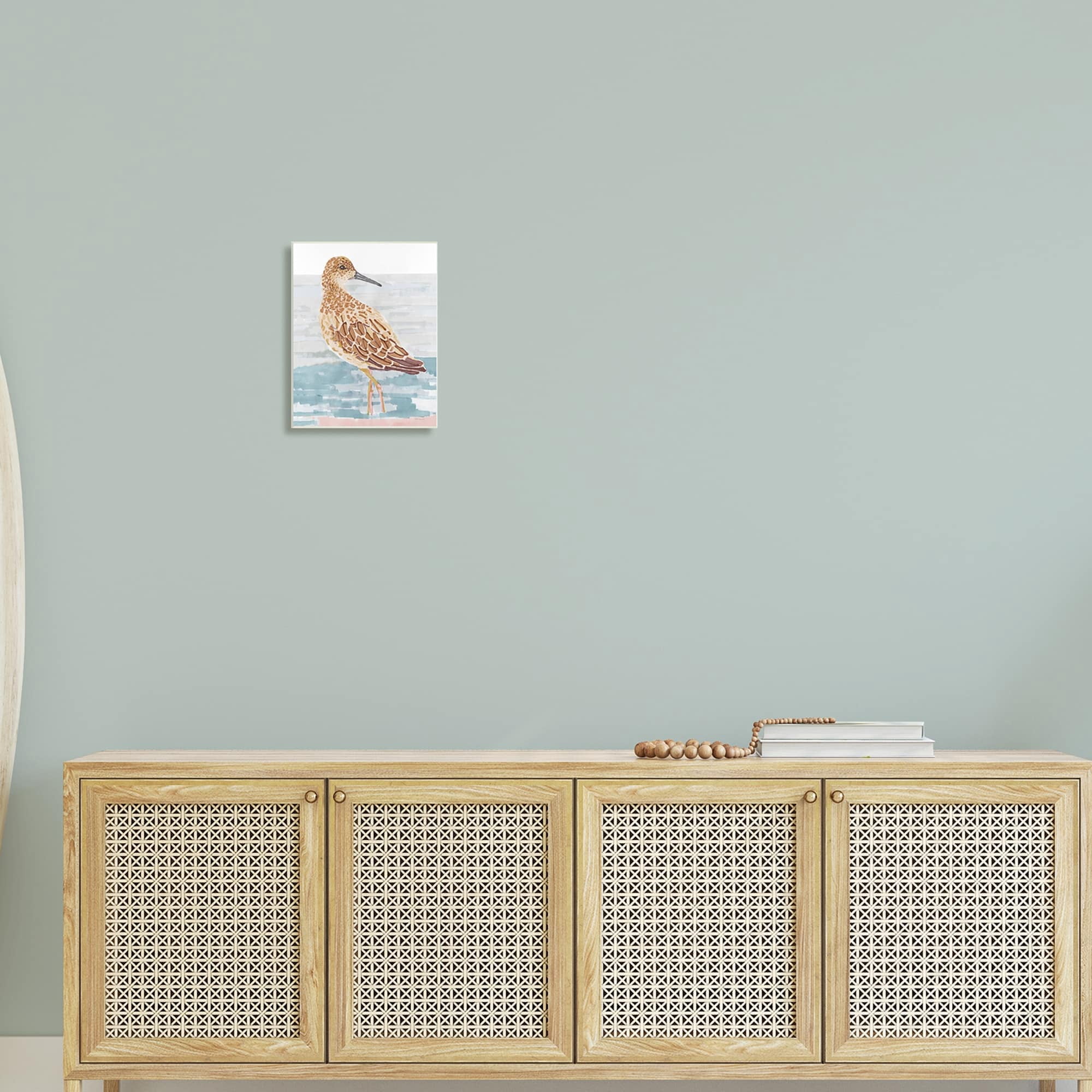 Stupell Industries Posing Herring Seagull Sea Shoreline Bird Painting,10 x 15, Design by Stellar Design Studio