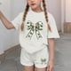 thumbnail image 3 of Vestido de manga corta para niños Día de San Patricio impreso de dos piezas Conjunto de cuello redondo con pantalones cortos, blusa de manga corta, 3 of 6