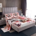 thumbnail image 2 of Farm Horse Bed Sheets Set for Kids Teens Adults Safari Animal Print Twin Sheet Set,Hippie Mandala Sheets Red Gradient Bed Set,Boho Flower Floral Flat Sheet, 2 of 6