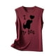 thumbnail image 5 of Tops casuales sexys de verano sin mangas para mujer Tops de chaleco sin mangas con estampado de cuello redondo regular Fridja  gh4978, 5 of 5